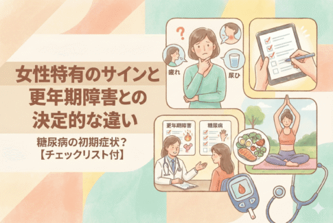 糖尿病の初期症状?女性特有のサインと更年期障害との決定的な違い【チェックリスト付】