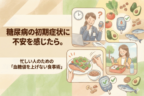 糖尿病の初期症状に不安を感じたら。忙しい人のための「血糖値を上げない食事術」