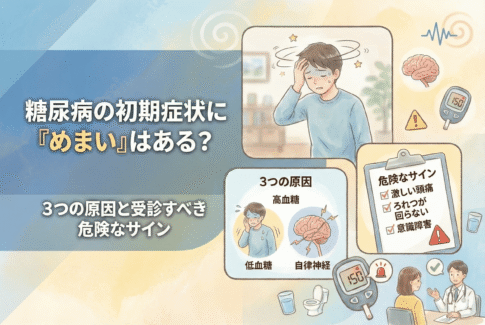 糖尿病の初期症状に「めまい」はある?3つの原因と受診すべき危険なサイン